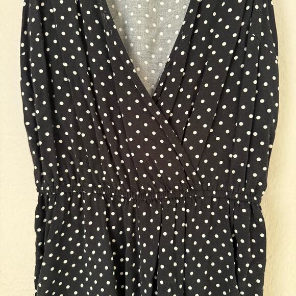 Forever 21 Women's Polka Dot Romper Tank V Neck Sleeveless Top Size Small - Picture 6 of 9